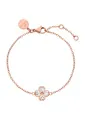 Purelei Armband Rosegold Damen - Kleeblatt Ankerkette mit Zirkonia-Herzen
