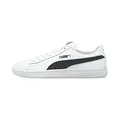 PUMA Unisex Puma Smash v2 L Low-Top, Puma White-Puma Black, 44 EU