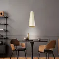 Textil Hänge Beleuchtung Wohn Zimmer Leuchte Decken Pendel Strahler Lampe creme