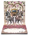 UNIQARD® 3D- Hochzeit Karte - Popup Karte 3D Karte - Außergewöhnliche Grußkarten zum Hochzeit- Geschenkideen, ideal für Gutscheine & Geldgeschenke - Für Kinder & Erwachsene Hochzeit Pferde