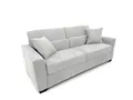 fornera f60 Sofa mit Schlaffunktion - 3 Sitzer Schlafsofa und Klappsofa mit hochwertiger Kaltschaummatratze & CATAS Bettgestell - Schlafcouch mit Bettfunktion hellgrau (Chalk Grey)