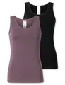Schiesser Damen 2 Pack Trägertop Unterhemd mit Spitze - Modern Multipacks