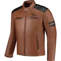 Rusty Stitches Motorradjacke Jari V2 braun S