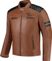 Rusty Stitches Jari V2 Motorrad Lederjacke, braun/schwarz, S