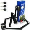 Widder Extrem sicheres Faltschloss Fahrrad [Titan-Stahl Level 15] - Fahrradschloss hohe Sicherheit 99cm lang mit Schlüssel [3x] & Halterung - Gliederschloss als E Bike Lock Scooter Schloss & Fahrrad