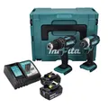 Makita DLX 2131 TJ Akku Kombo Kit 18 V DHP 482 + DTD 152 + 2x Akku 5 Ah + Lader