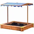 Dobar Sandkasten mit höhenverstellbarem und neigbarem Dach FSC®