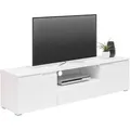 Carryhome Lowboard Spice, Weiß, Weiß Hochglanz, Kunststoff, 1 Schublade(n) Schubladen, 165x42x40 cm, Made in EU, Beimöbel erhältlich, Wohnzimmer, Wohnwände, Lowboards