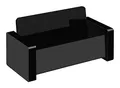 Wedo 634401 Visitenkartenhalter Black Office Acrylglas, für Karten bis 9 cm Breite Gummifüße, 10, 9 x 5 9 cm, im Geschenkkarton, Schwarz