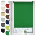 Verdunkelungsrollo Klemmfix ohne Bohren 110cm x 150cm Grün Verdunklungsrollo Fensterrollo Rollo Seitenzugrollo Klemmrollo für Fenster & Tür