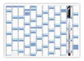 XL Wandkalender DIN A1 2026 blau, nass abwischbar plus Folienstift schwarz Kalender Format 59,4 x 84,1cm Jahresplaner Wandplaner gerollt