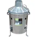 Mini Incinerator Draper DRA53250, verzinkter Metall, silber,