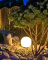 Trango 1er Set 300WB IP65 Gartenkugel in Weiß matt 30cm Durchmesser inkl. je 1x E27 LED Leuchtmittel *SNOW* Kugelleuchte inkl. ca. 5 Meter IP44 Kabel Gartenleuchte, Leuchtkugel, Wegleuchte, Kugellampe
