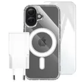 4smarts, Hülle iPhone 17 Starter-Pack Premium 3-in-1 + USB-C 20W, Transparent