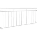 ECD Germany Französischer Balkon 184 x 90 cm mit 14 Füllstäben Weiß