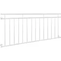 ECD Germany Französischer Balkon, 90x225 cm, mit 14 Füllstäben, Weiß matt und rau, Balkongeländer aus pulverbeschichtetem Stahl - Weiß
