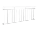 ECD Germany Französischer Balkon 90 x 184 cm mit 14 Füllstäben, Weiß matt & rau, Stahl pulverbeschichtet, Balkongeländer Stabgeländer Balkonbrüstung Balkongitter Fenstergeländer Außen Fenstergitter