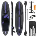 ECD-Germany Stand, Schwarz, Kunststoff, Wasser/Strand/Meer, 82x15x320 cm, unisex, Freizeit, Pools und Wasserspaß, Stand Up Paddle