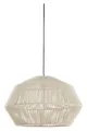 Light Living DEYA Pendelleuchte Hängelampe 1-flammig Creme Baumwollgarn Ø 49 cm