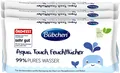 Bübchen Aqua Touch Feuchttücher 144 Stk - Sensitive Baby-Pflegetücher 99% Wasser