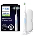 Philips Sonicare ProtectiveClean 4500 elektrische Zahnbürste, Schallzahnbürste mit 2 Putzmodi, Clean und White, Drucksensor, Timer und Reiseetui, Weiß, Modell HX6839/28