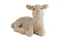 colourliving Tierfigur Schaf Figur Nancy Deko Schaf liegend Lamm Figur (Bauernhoftiere), 40 cm lang, Dekofigur Schaf lebensecht, handbemalt, detailgetreu