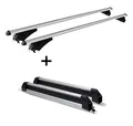 Relingträger Tiger XL + Skiträger Silver Ice für für Mitsubishi Outlander PHEV a