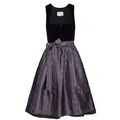 Midi Dirndl Evi Samt Schwarz