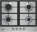 Beko HIAG 64225 SX, Edelstahl, Integriert, Gaskochfeld, Edelstahl, 4 Zone(n), 4 Zone(n)
