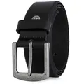 LINDENMANN Echter Voll-Ledergürtel Herren, Jeans-Gürtel Herren Leder 40 mm breit, Gürtel Herren, Echter Voll-Ledergürtel schwarz, Größe/Size:105, Farbe/Color:schwarz
