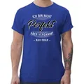 Shirtracer T-Shirt Ich bin nicht perfekt aber verdammt nah dran Sprüche Statement mit Spruch blau 3XL