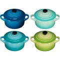 4x1 Le Creuset Mini Braeterset m.Deckel 10x5cm, Meeresbrise