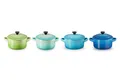 LE CREUSET Snackschale Mini Cocottes, je 200 ml, 10 x 5 cm, Steinzeug, (Set, 4-tlg), 79212102200100