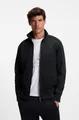 BOSS GREEN Sweatjacke Mirror Flachstrickkragen, regular fit, Reißverschluss, gesteppter Jacquard
