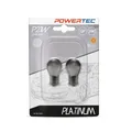 2 x Glühlampe 12V 21 W BA15s  Glühbirne  Leuchtmittel Chrome Rot Blister