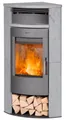 Fireplace Kaminofen Fireplace Malta Speckstein Eckkaminofen Stahl Schwarz R3500, 6 kW