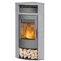 Fireplace Kaminofen Zeitbrandofen Malta Speckstein gussgrau (6 kW)