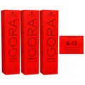 Schwarzkopf Igora Royal 3 x 60 ml 6-12 dunkelblond cendre asch Haarfarbe Cremefa