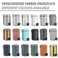 Kosmetik Treteimer Leman Grau 3 L, Kosmetikeimer, Mülleimer, Grau, Stahl Grau, Polypropylen Schwarz - Grau - Wenko