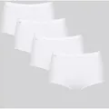 sloggi Maxislip Basic+ (4er Pack) weiche Nähte, Baumwollmischung weiß 50