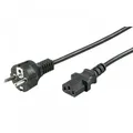 Kaltgeräte Netzkabel Schutzkontakt-Stecker IEC320-C13 Buchse schwarz - Länge: 1,50 m