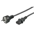 Stromkabel 1,5m schwarz Schutzkontakt-Stecker auf Kaltgeräte-Stecker