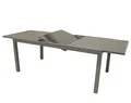 Gartentisch Ausziehtisch Gartenmöbel Tisch Glastisch PISA Alu grau Glas 90x200cm