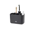 Joseph Joseph Easy-Store Zahnbürstenhalter Caddy, Aufbewahrung im Badezimmer, groß, Mattschwarz, Schwarz