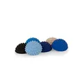 AFH Webshop 6 x Therapie Balance Igel Mini sehr fest in Trendigen Blautönen | Durchmesser: 9 cm | Gymnastik Igel | Igelball | Kleiner Balance Igel, Ideal für Kinder (6