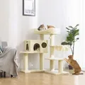 FEANDREA Kratzbaum mit extra dicken Stämmen, 107 cm, 26,6 kg, stabil beige - Beige