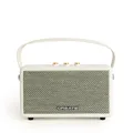 CREATE / Speaker Retro/Tragbarer Lautsprecher mit Bluetooth, USB und AUX klein, Cremeweiß/Retro-Design, bis zu 5 Stunden Betriebsdauer, Trageschlaufe, 40W
