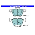 ATE 13.0470-7294.2 Bremsbeläge Bremsklötze Hinten für Audi A3 Seat Leon Skoda VW