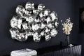 riess-ambiente Wanddekoobjekt VARIATION 105cm silber · handmade Dekoobjekt aus Metall mit Halterung (Einzelartikel, 1 St), Wandschmuck mit abstrakten Kreisen · Unikat · waagerechtes Kunstwerk
