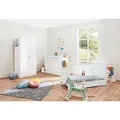 Pinolino Babyzimmer Pinolino Laura, Weiß, Holzwerkstoff, 6 Fächer, 3 Schublade(n) Schubladen, 75x90x145 cm, in verschiedenen Größen erhältlich,zum Juniorbett umbaubar, höhenverstellbar, Sprossen mit Normabstand, Aufbauanleitung im Karton, Lattenrost inklusive, Schlupfsprossen, Babymöbel, Babyzimmer-Sets